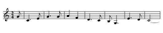 Wild Colonial Boy - staff notation