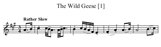 Wild Geese [1], The - staff notation