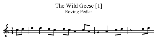 Wild Geese [1], The - staff notation