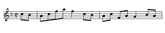 Wild Goose Chace - staff notation