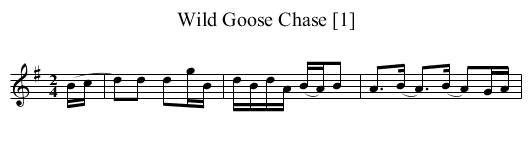 Wild Goose Chase [1] - staff notation