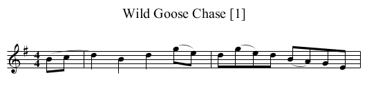Wild Goose Chase [1] - staff notation