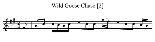 Wild Goose Chase [2] - staff notation