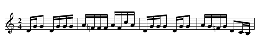 Wild Hog in the Red Brush - staff notation