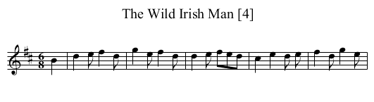 Wild Irish Man [4], The - staff notation