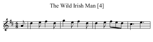 Wild Irish Man [4], The - staff notation