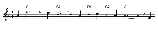 Wild Irish Rose - staff notation