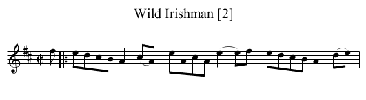 Wild Irishman [2] - staff notation