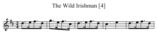 Wild Irishman [4], The - staff notation