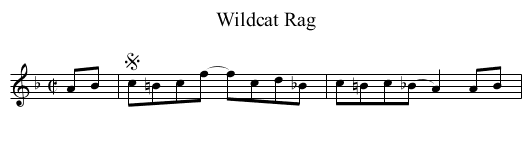 Wildcat Rag - staff notation