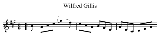 Wilfred Gillis - staff notation