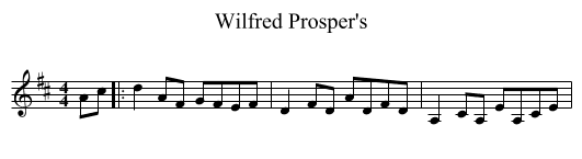 Wilfred Prosper's - staff notation
