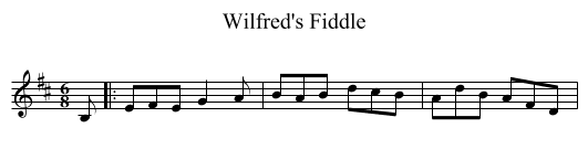 Wilfred's Fiddle - staff notation