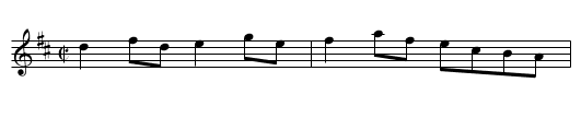 Wilke's Fancy - staff notation