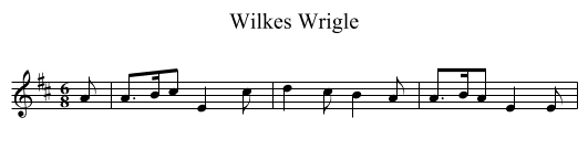 Wilkes Wrigle - staff notation
