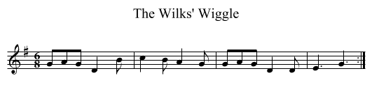 Wilks' Wiggle, The - staff notation