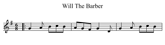 Will The Barber - staff notation
