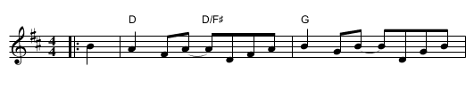 Willafjord #1 - staff notation