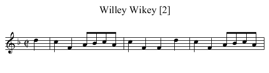 Willey Wikey [2] - staff notation