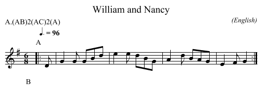 William and Nancy - staff notation