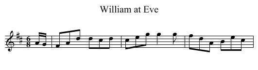 William at Eve - staff notation