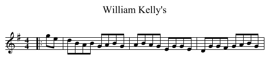 William Kelly's - staff notation