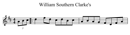 William Southern Clarke's - staff notation