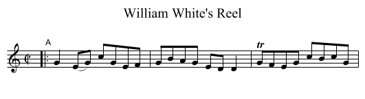 William White's Reel - staff notation