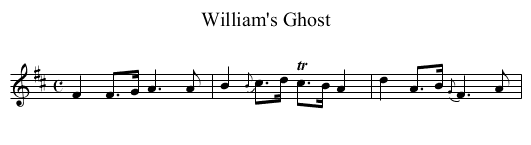 William's Ghost - staff notation