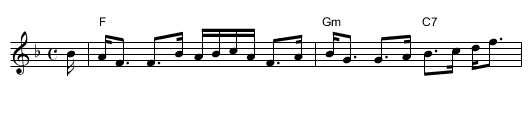 Willie Blair - staff notation