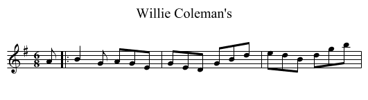 Willie Coleman's - staff notation
