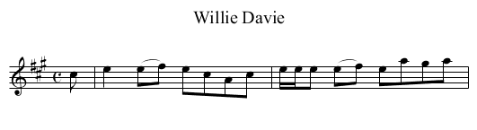 Willie Davie - staff notation