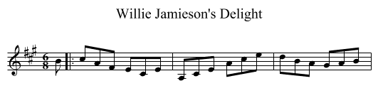 Willie Jamieson's Delight - staff notation