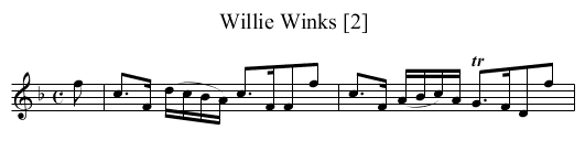 Willie Winks [2] - staff notation