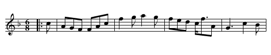 Willie's Ga'en A-coortin' - staff notation