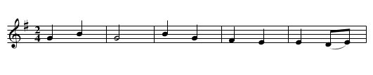 Willie's Lady - staff notation