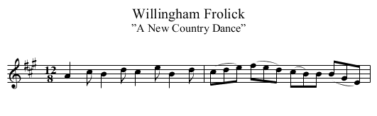 Willingham Frolick - staff notation