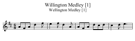 Willington Medley [1] - staff notation