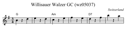 Willisauer Walzer GC (wz05037) - staff notation