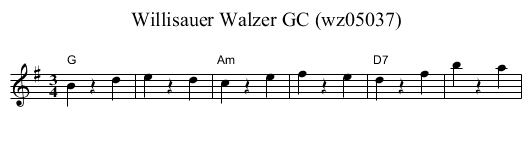 Willisauer Walzer GC (wz05037) - staff notation