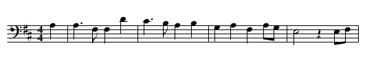 WILLKOMMEN UNS - staff notation