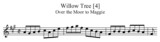 Willow Tree [4] - staff notation