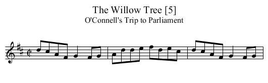 Willow Tree [5], The - staff notation