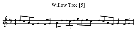 Willow Tree [5] - staff notation