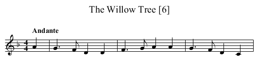 Willow Tree [6], The - staff notation