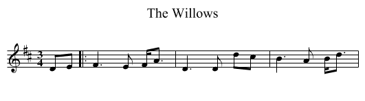 Willows, The  - staff notation