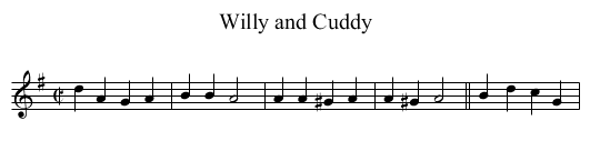 Willy and Cuddy - staff notation
