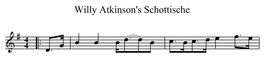 Willy Atkinson's Schottische - staff notation