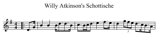 Willy Atkinson's Schottische - staff notation