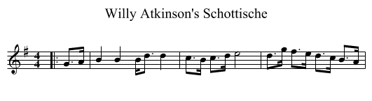 Willy Atkinson's Schottische - staff notation